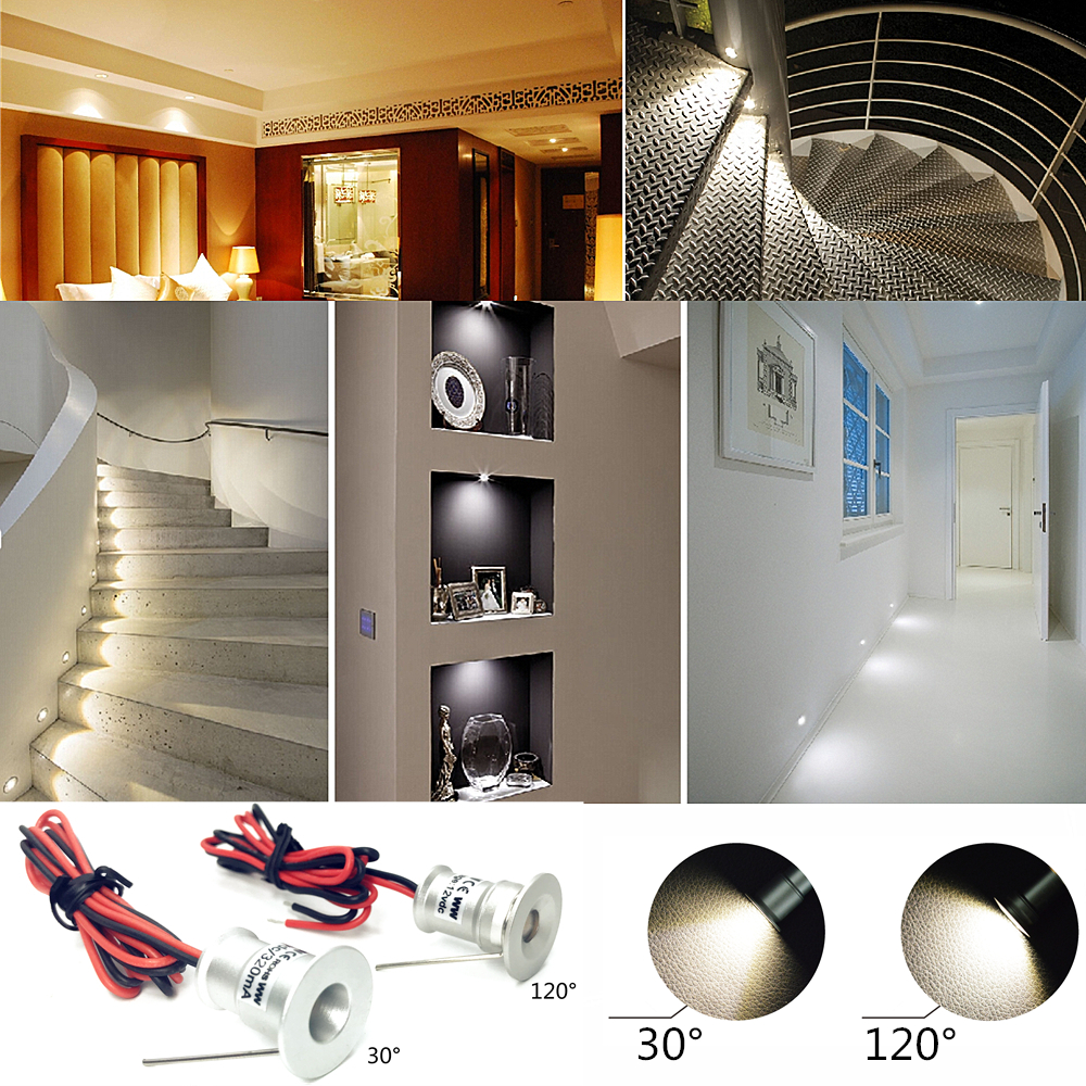 Mini LED Spotlight 9PCS 1W With Driver Dimmable 85-277V AC Mini Decorative Downlight for KTV Closet Stairs 120° Dim, Warm White Hallway,DIY Lighting Warm White Nature White Cold White CE ROHS
